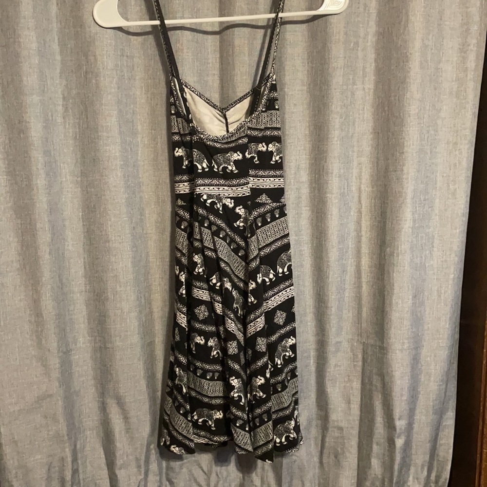 Black Pattern Dress - Picture 2 of 2